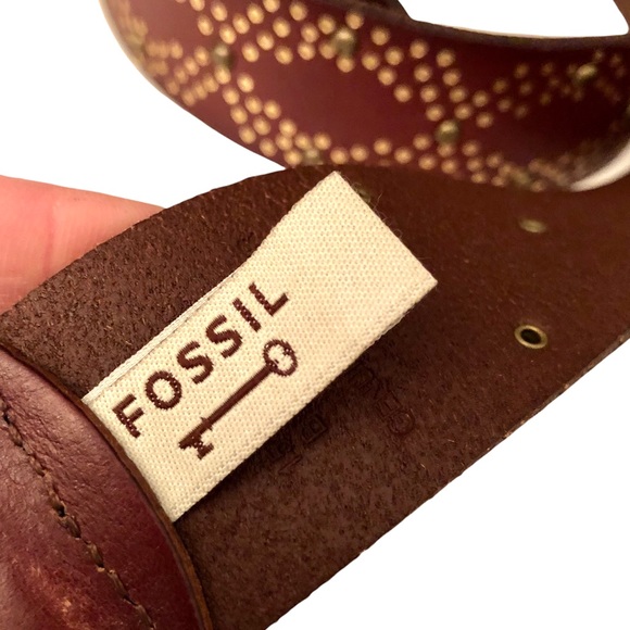 FOSSIL brown leather belt small ladies - Picture 4 of 10